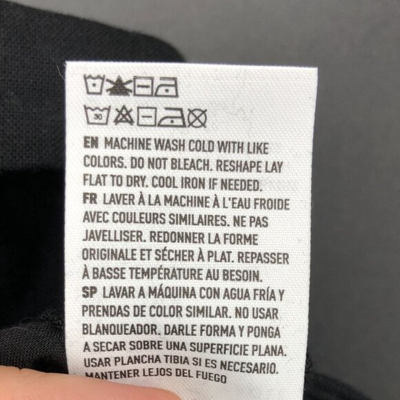 American Eagle Linen Blend Smocked Back Crop Tank Top XS Black Coastal Beach - Picture 5 of 8